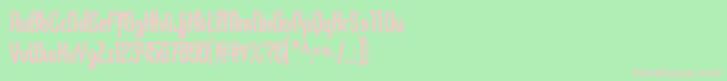 KleptocracycdRegular Font – Pink Fonts on Green Background