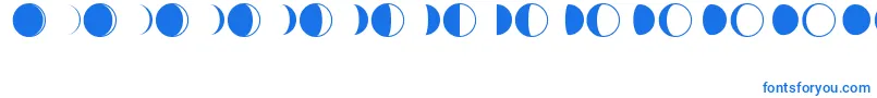 Moon Font – Blue Fonts on White Background