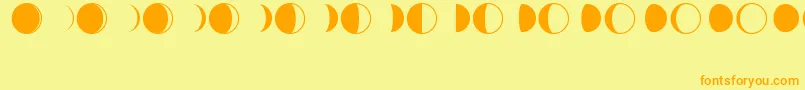 Police Moon – polices orange sur fond jaune