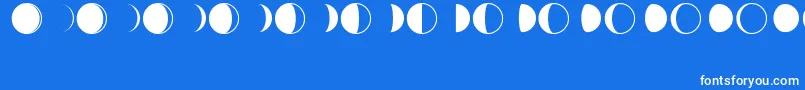 Moon Font – White Fonts on Blue Background