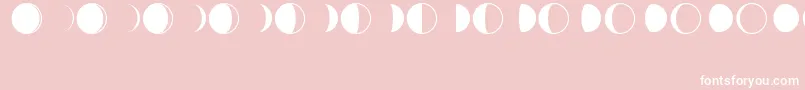 Moon Font – White Fonts on Pink Background