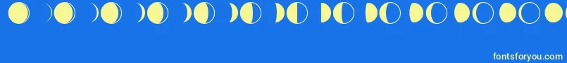 Moon Font – Yellow Fonts on Blue Background