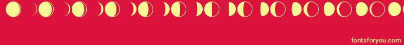 Moon Font – Yellow Fonts on Red Background