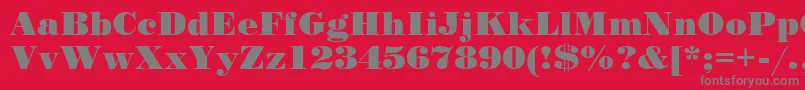 Stp Font – Gray Fonts on Red Background