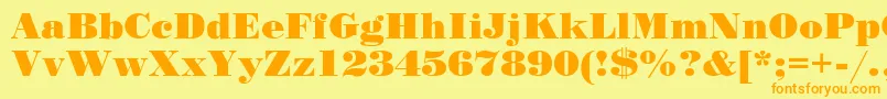 Stp Font – Orange Fonts on Yellow Background