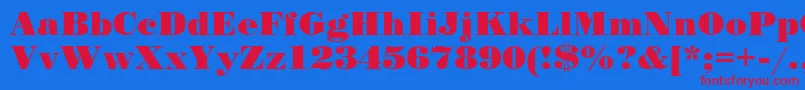 Stp Font – Red Fonts on Blue Background