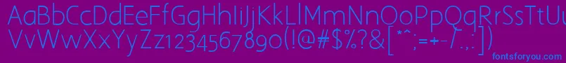 Aaargh Font – Blue Fonts on Purple Background