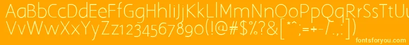 Aaargh Font – Yellow Fonts on Orange Background