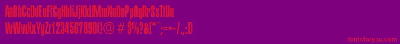 PlaketteserialRegular Font – Red Fonts on Purple Background