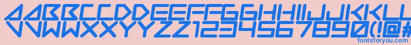 Insanehours Font – Blue Fonts on Pink Background