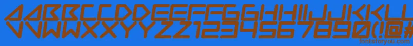 Insanehours Font – Brown Fonts on Blue Background