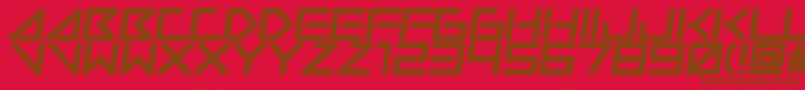 Insanehours Font – Brown Fonts on Red Background