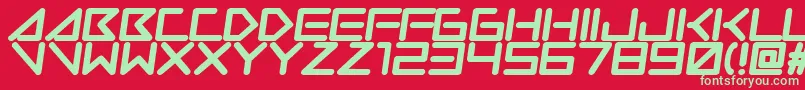 Insanehours Font – Green Fonts on Red Background