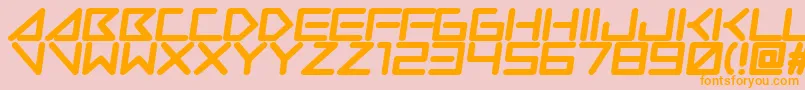 Insanehours-Schriftart – Orangefarbene Schriften auf rosa Hintergrund