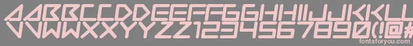フォントInsanehours – 灰色の背景にピンクのフォント