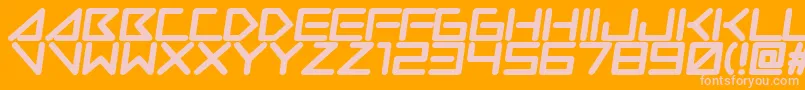 Insanehours Font – Pink Fonts on Orange Background