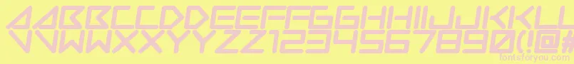 Insanehours Font – Pink Fonts on Yellow Background