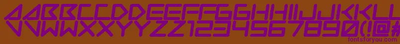 Insanehours Font – Purple Fonts on Brown Background