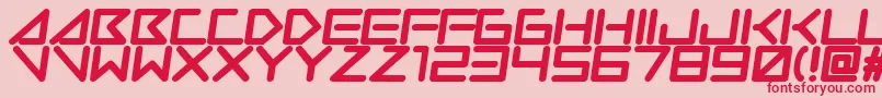 Insanehours Font – Red Fonts on Pink Background