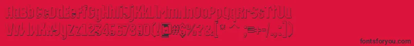 ATechnics3DDemibold Font – Black Fonts on Red Background