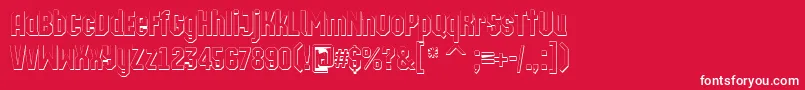 ATechnics3DDemibold Font – White Fonts on Red Background