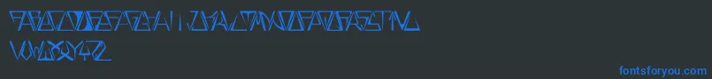 GloryThin Font – Blue Fonts on Black Background