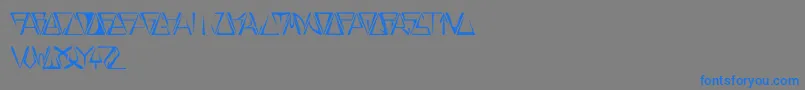 GloryThin Font – Blue Fonts on Gray Background