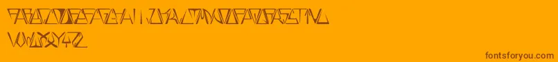 GloryThin Font – Brown Fonts on Orange Background