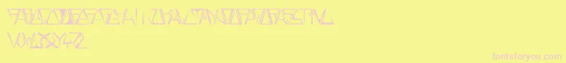 GloryThin Font – Pink Fonts on Yellow Background