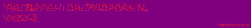 フォントGloryThin – 紫の背景に赤い文字
