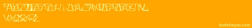 GloryThin Font – Yellow Fonts on Orange Background