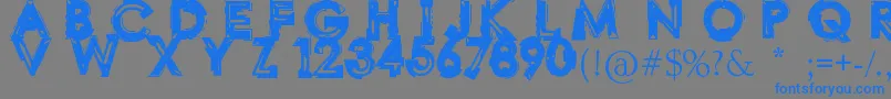 Labo-Schriftart – Blaue Schriften auf grauem Hintergrund