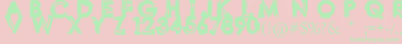 Labo Font – Green Fonts on Pink Background