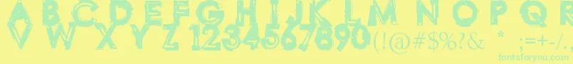 Labo Font – Green Fonts on Yellow Background