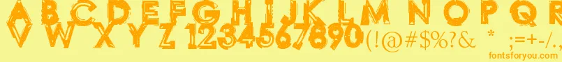 Labo Font – Orange Fonts on Yellow Background
