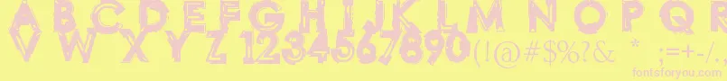 Labo Font – Pink Fonts on Yellow Background