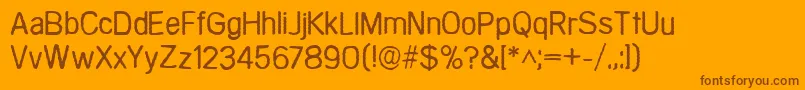 Comaprison Font – Brown Fonts on Orange Background