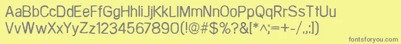 Comaprison Font – Gray Fonts on Yellow Background