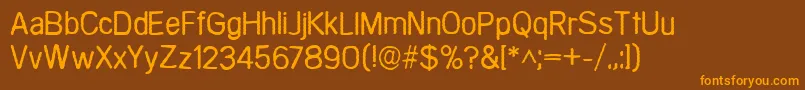 Comaprison Font – Orange Fonts on Brown Background