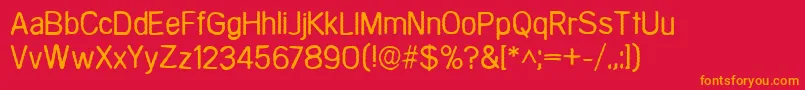Comaprison Font – Orange Fonts on Red Background