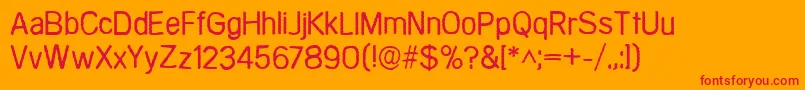 Comaprison Font – Red Fonts on Orange Background