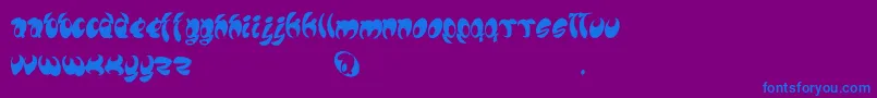 Lomax Font – Blue Fonts on Purple Background