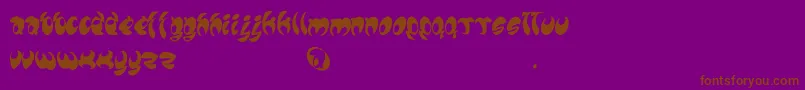 フォントLomax – 紫色の背景に茶色のフォント