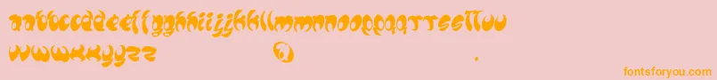 Czcionka Lomax – pomarańczowe czcionki na różowym tle