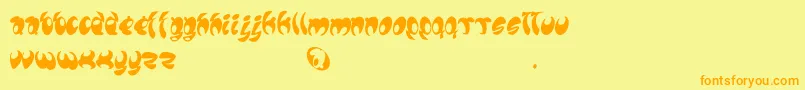 Lomax Font – Orange Fonts on Yellow Background
