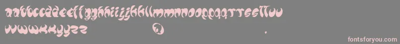フォントLomax – 灰色の背景にピンクのフォント