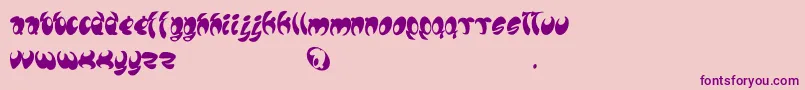 フォントLomax – ピンクの背景に紫のフォント