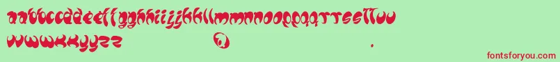 フォントLomax – 赤い文字の緑の背景