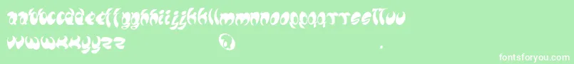 フォントLomax – 緑の背景に白い文字