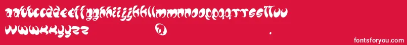 フォントLomax – 赤い背景に白い文字